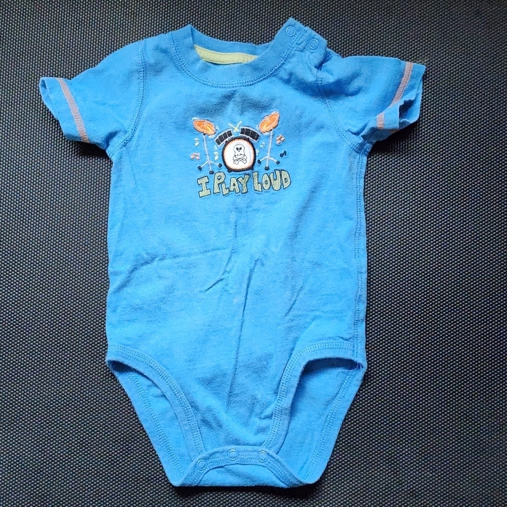 Jumping Beans Blue Kids Onesie Bodysuit Size 12 Mo